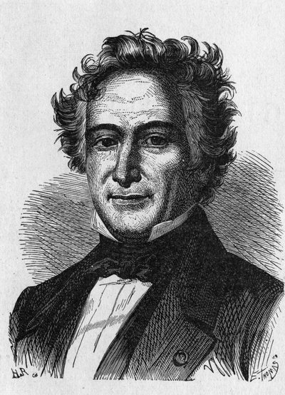 Porträtt av Michel Eugene (Michel-Eugene) Chevreul (1786-1889), fransk kemist - i "Album de la Science; berömda vetenskapsmän; Stora upptäckter””” 1896. av French School