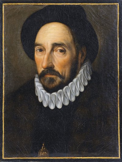 Porträtt av Michel de Montaigne av French School