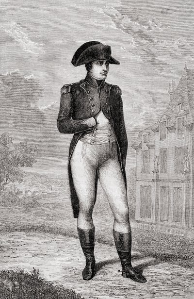 Porträtt av Napoleon Bonaparte, från Historien om den franska revolutionen av Louis Blanc av French School
