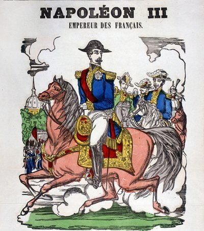 Porträtt av Napoleon III. Bild på Epinal av French School