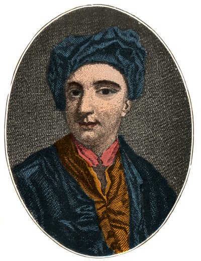 Porträtt av Nicholas Rowe (1674 -1718), engelsk dramatiker, poet och diverse författare. av French School