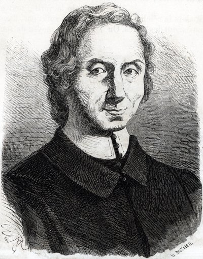 Porträtt av Nicolas Malebranche (1638 - 1715) av French School