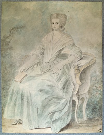 Porträtt av Olympe de Gouges (änka Aubry även känd som Marie Gouze) (Madame Aubry) (1748-1793) feminist, politiker och bokstäver. Anonym 1700-tals akvarell. Dämpa. 0,21x 0,28 m. Paris, Louvren av French School