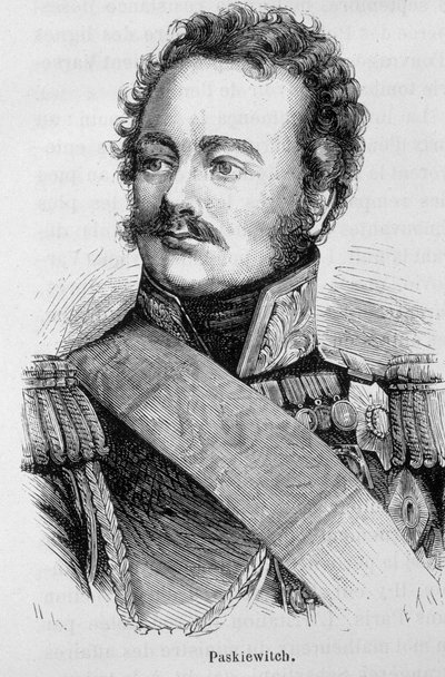 Porträtt av Paskiewitch (eller Paskeevich), rysk marskalk (1782 - 1856) - i "" L
