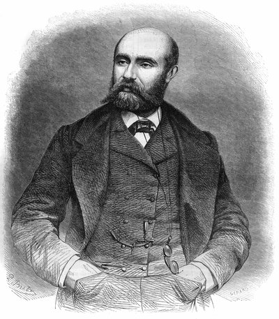 Porträtt av Paul Henry Corintin Feval (Paul Feval pere av French School