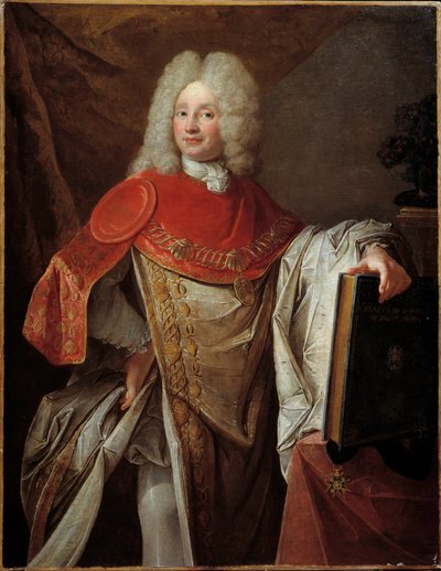 Porträtt av Philippe Joseph Perrotin de Barmond, riddare av Sankt Mikael i full kostym av Franska skolans målarorden. 1720 Sön. 1,33x1,03 m Paris, Legion of Honor Museum - Porträtt av Philippe Joseph Perrotin av Barmond, Chevalier de av French School