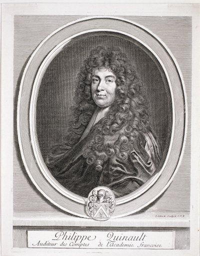 Porträtt av Philippe Quinault (1635-88) av French School