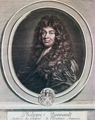 Porträtt av Philippe Quinault av French School