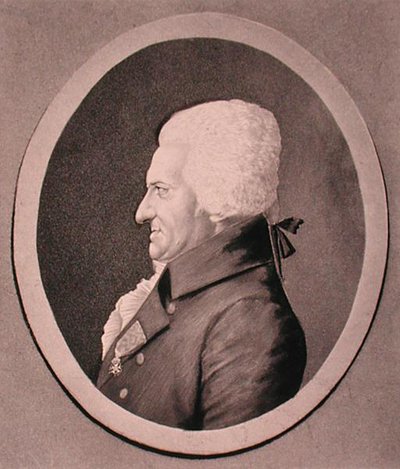 Porträtt av Pierre-Alexandre Monsigny (1729-1817) graverad av Edme Quenedey (1756-1830) (gravyr) av French School