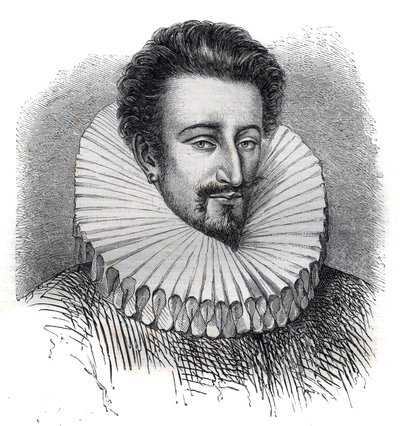 Porträtt av Pierre Farnese (Pietro Farnese) (1350-1415). Han har en jordgubbskrage. Gravyr i "" Påvarnas historia (...) Drottningkungens och kejsarnas brott genom århundradena" av Maurice Lachatre av French School