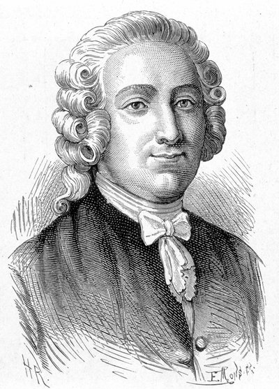 Porträtt av Pierre Joseph Macquer (1718 - 1784), fransk kemist och läkare - i "Album de la Science; berömda vetenskapsmän; Stora upptäckter””” 1896. av French School