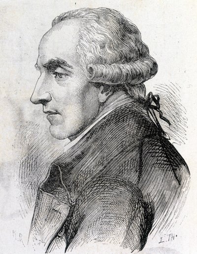 Porträtt av Pierre Simon de Laplace (1747 - 1827), fransk astronom, matematiker och fysiker - i "Album de la Science; berömda vetenskapsmän; Stora upptäckter””” 1896. av French School