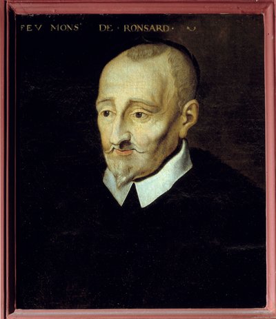 Porträtt av Pierre de Ronsard (1524-1585), fransk poet, anonym målning från 1700-talet. Blois Museum. av French School