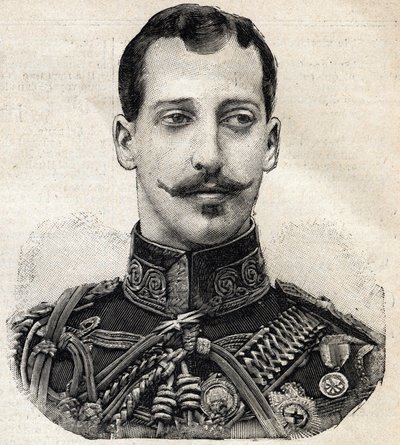Porträtt av prins Albert Victor (1864-1892), hertig av Clarence och Avondale, och barnbarn till drottning Victoria av England, från den franska tidningen Le Petit Parisien av French School