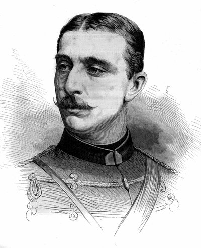Porträtt av prins Eugene Louis Napoleon, känd som "Prince Imperial", son till Napoleon III (1856-1879). Gravyr i "" Le Monde Illustré"" nr 1161 av 28 juni av French School
