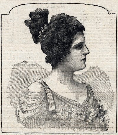 Porträtt av prinsessan Caraman-Chimay (Caraman Chimay) (Clara Ward - 1873 - 1916) av French School