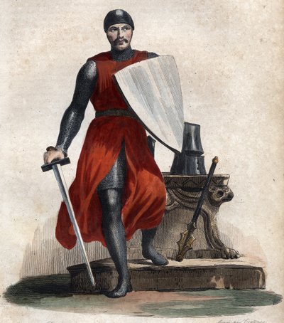 Porträtt av Robert IV den starka (Rutpert) (ca 815-866), greve av Orleans. av French School