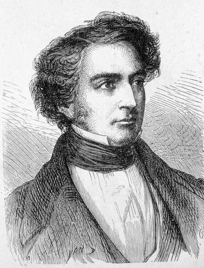 Porträtt av Robert Stephenson (1803 - 1859) - i "" Vetenskapens album; Illuströsa forskare; Stora upptäckter””” 1896. av French School