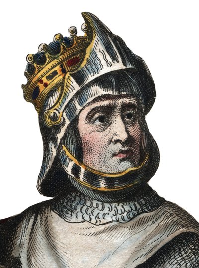 Porträtt av Robert de Hauteville känd som Guiscard (1015-1085), hertig av Apulien och Kalabrien. av French School