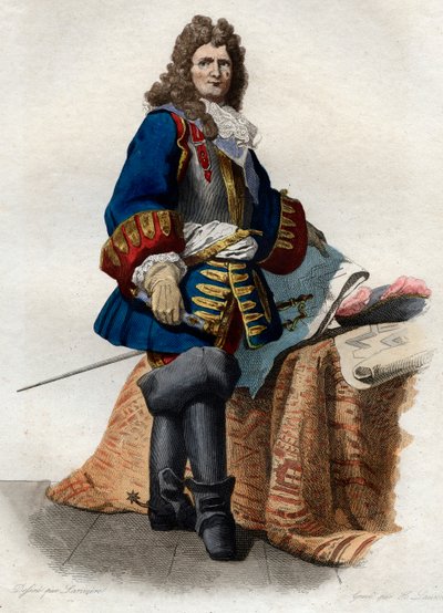 Porträtt av Sebastien le Prestre, Marquis de Vauban (1633-1707), marskalk av Frankrike. av French School