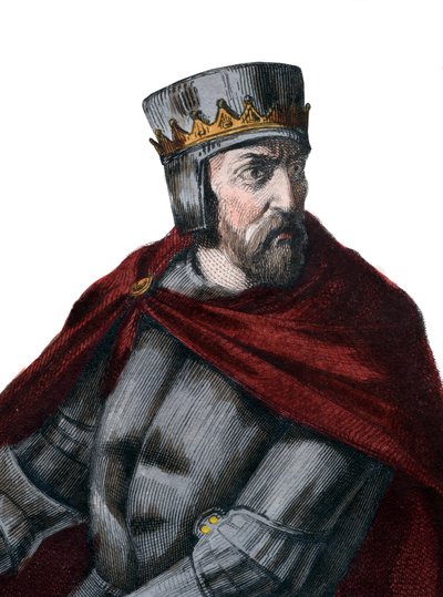 Porträtt av Simon IV de Montfort, 5:e greven av Leicester (1150-1218), fransk adelsman. av French School