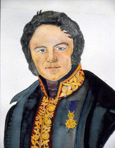 Porträtt av Stendhal i konsuldräkt - målning av S.Valérie av French School