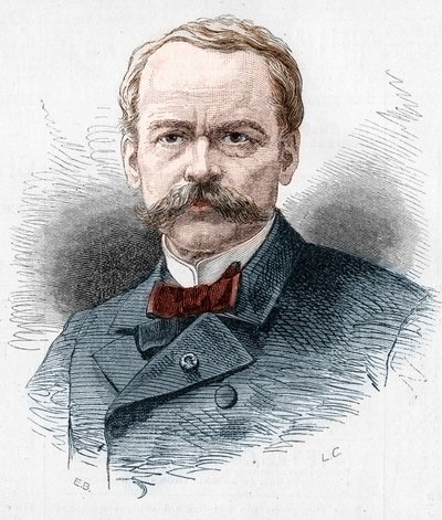 Porträtt av Theodore Barriere (1823-1877), fransk dramatiker. Gravyr i "" Le Monde Illustré"" nr 1071 av 20 oktober 1877. av French School