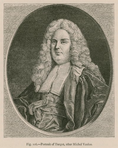 Porträtt av Turgot, efter Michel Vanloo av French School