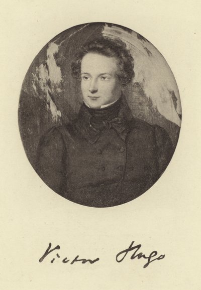 Porträtt av Victor Hugo av French School