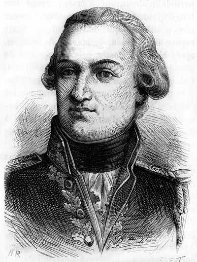 Porträtt av Villaret-Joyeuse (greve av Villaret de Joyeuse), fransk amiral (1750 - 1812) - i "" L