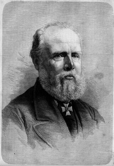Porträtt av Vilhelm III (1817-1890), kung av Holland. Gravyr i "" Le Monde Illustré"" nr 1139 den 25 januari av French School