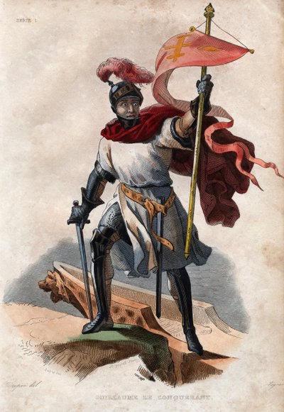 Porträtt av Vilhelm I Erövraren (1027-1087), hertig av Normandie och den förste normandiska kungen av England. av French School