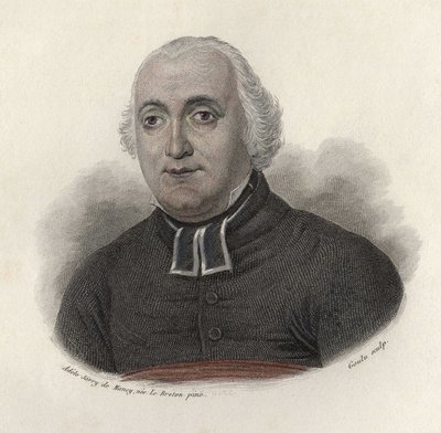 Porträtt av Abbe Carron (1760-1820), biograf, fransk moralisk författare. i "Portraits des Hommes Useful" av French School
