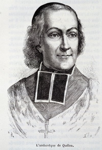 Porträtt av ärkebiskopen Hyacinthe Louis de Quelen (1778 - 1839), prelat i "" L