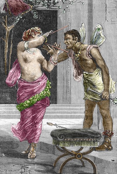 Porträtt av kurtisanen och skådespelerskan Theodora före hennes bröllop med kejsar Justinianus I, 1888 av French School