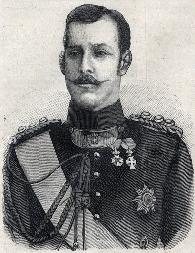 Porträtt av kronprinsen av Grekland (som blev George I av Grekland av French School