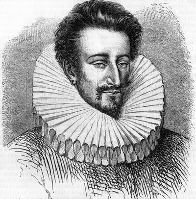 Porträtt av hertigen av Joyeuse, söt av Henrik III. I ""Popular History of France"", nd. ca 1885. Gravyr. av French School