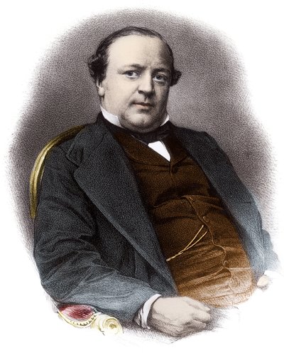 Porträtt av den franske advokaten Charles Alexandre Lachaud (1818-1882) - Gravyr av 1800-talet Privat samling av French School