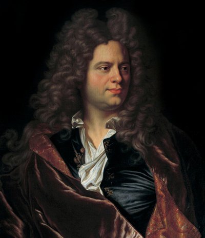 Porträtt av den franske författaren Jean de La Bruyere (1645-1696) Målning av den franska skolan på 1600-talet. Chantilly, Conde Museum av French School