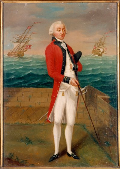 Porträtt av riddaren av Favray (1706-1791) officer i galererna på Malta Målning av den franska skolan. 1700-talets Paris, museum för Legion d
