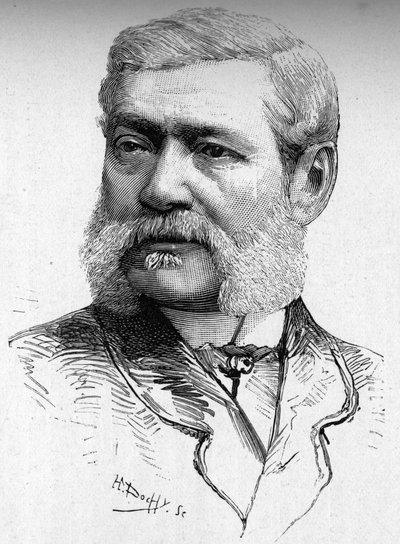 Porträtt av gravören på trä, greve Colonna Cesari (1825-1887). av French School