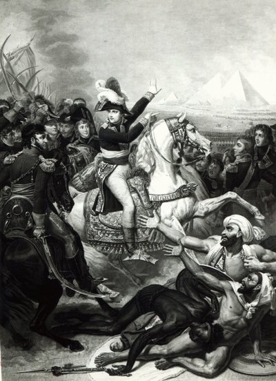 Porträtt av Napoleon som den erövrande hjälten i Egypten av French School