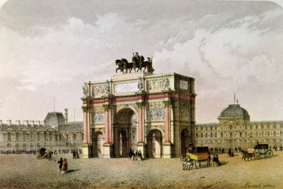 Vykort av Triumfbågen du Carrousel, Paris av French School