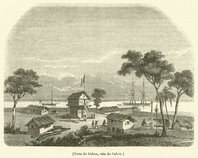 Post of Gabon, Gabons kust (gravyr) av French School