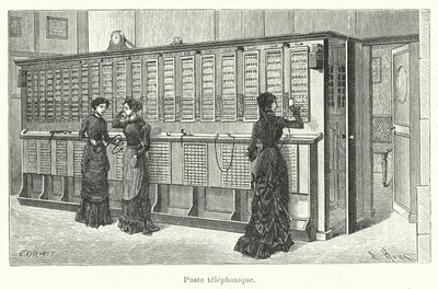 Telefonapparat (gravyr) av French School
