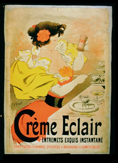 Affisch reklam Creme Eclair Instant Dessert av French School
