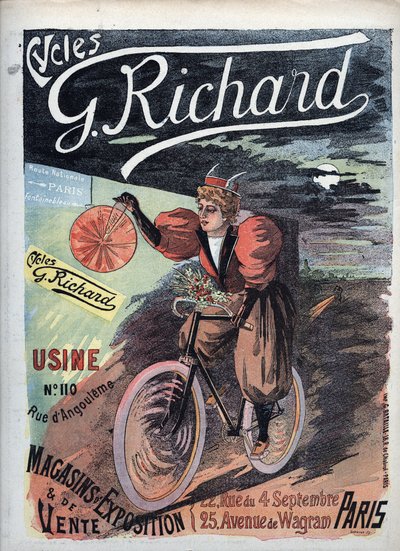Affischreklam för "George Richard Cycles" Paris 1895 French School av French School