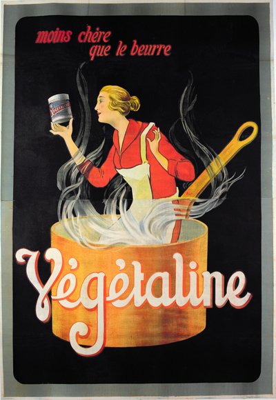 Affisch reklam Vegetalin margarin av French School
