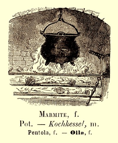 Kruka Illustration från Album Vocabulaire, c.1880 av French School