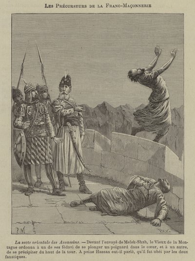 Föregångare till frimureriet: Assassins (gravyr) av French School